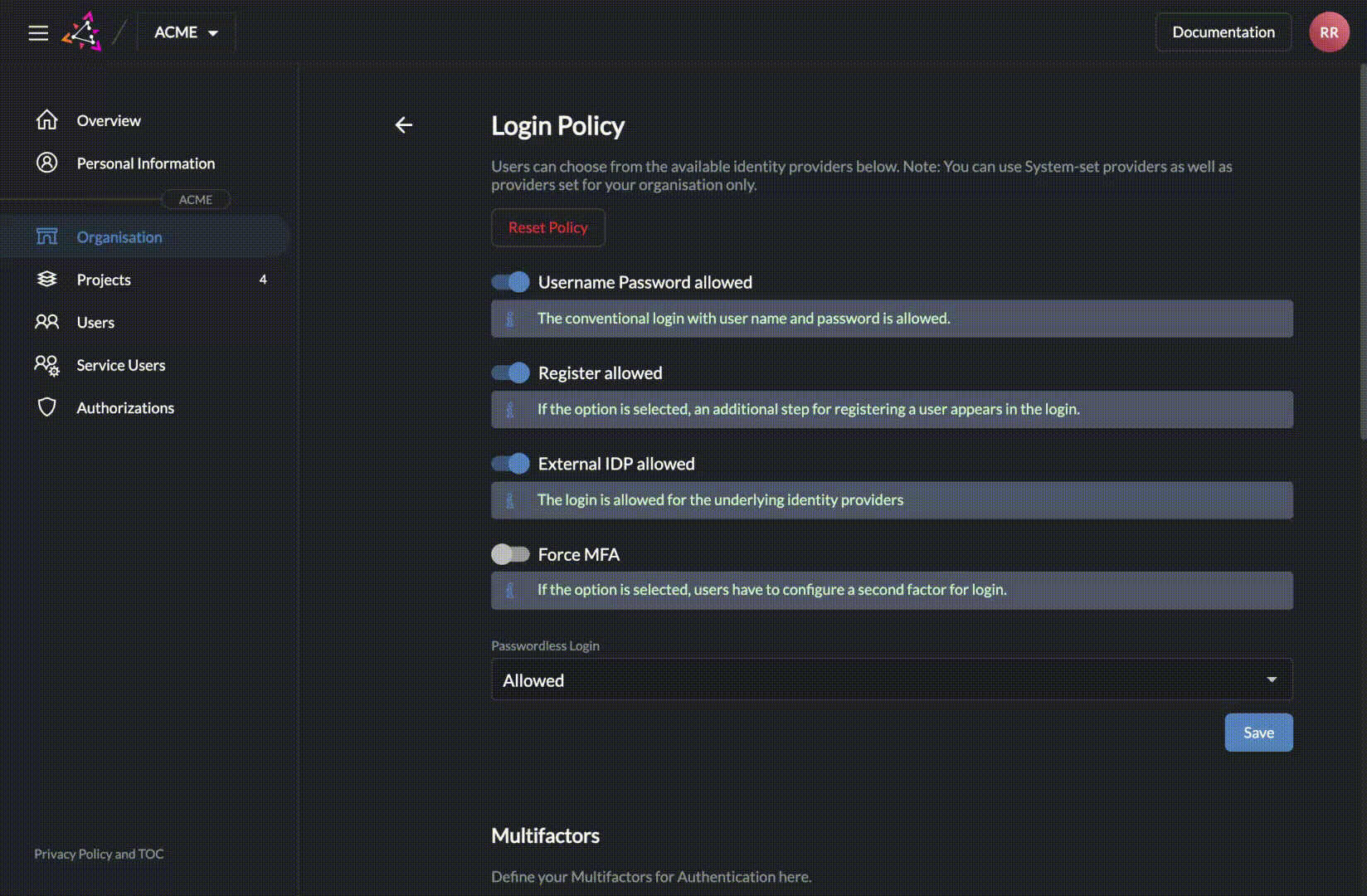 Configure identity provider